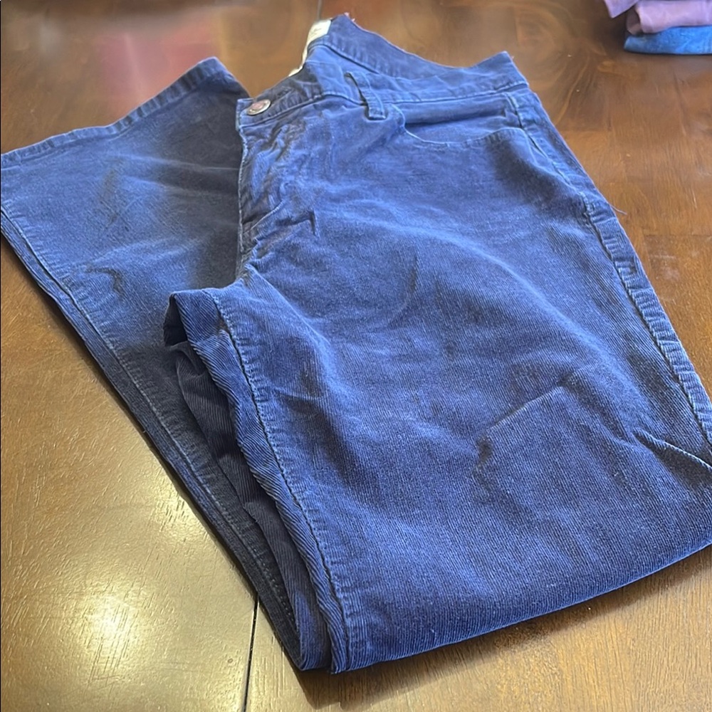 Old Navy Blue Corduroy boot cut pants, size 12.